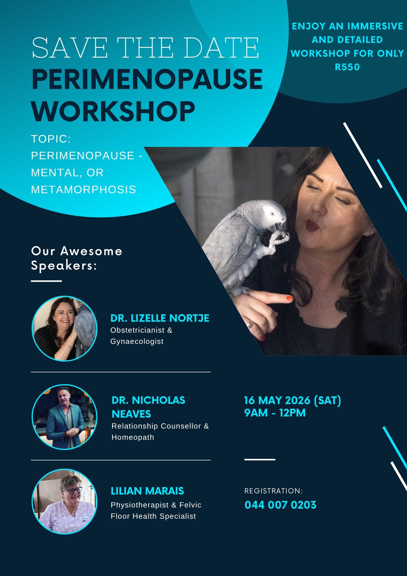 16 May 2026 Perimenopause Workshop — Dr Lizelle, Garden Route